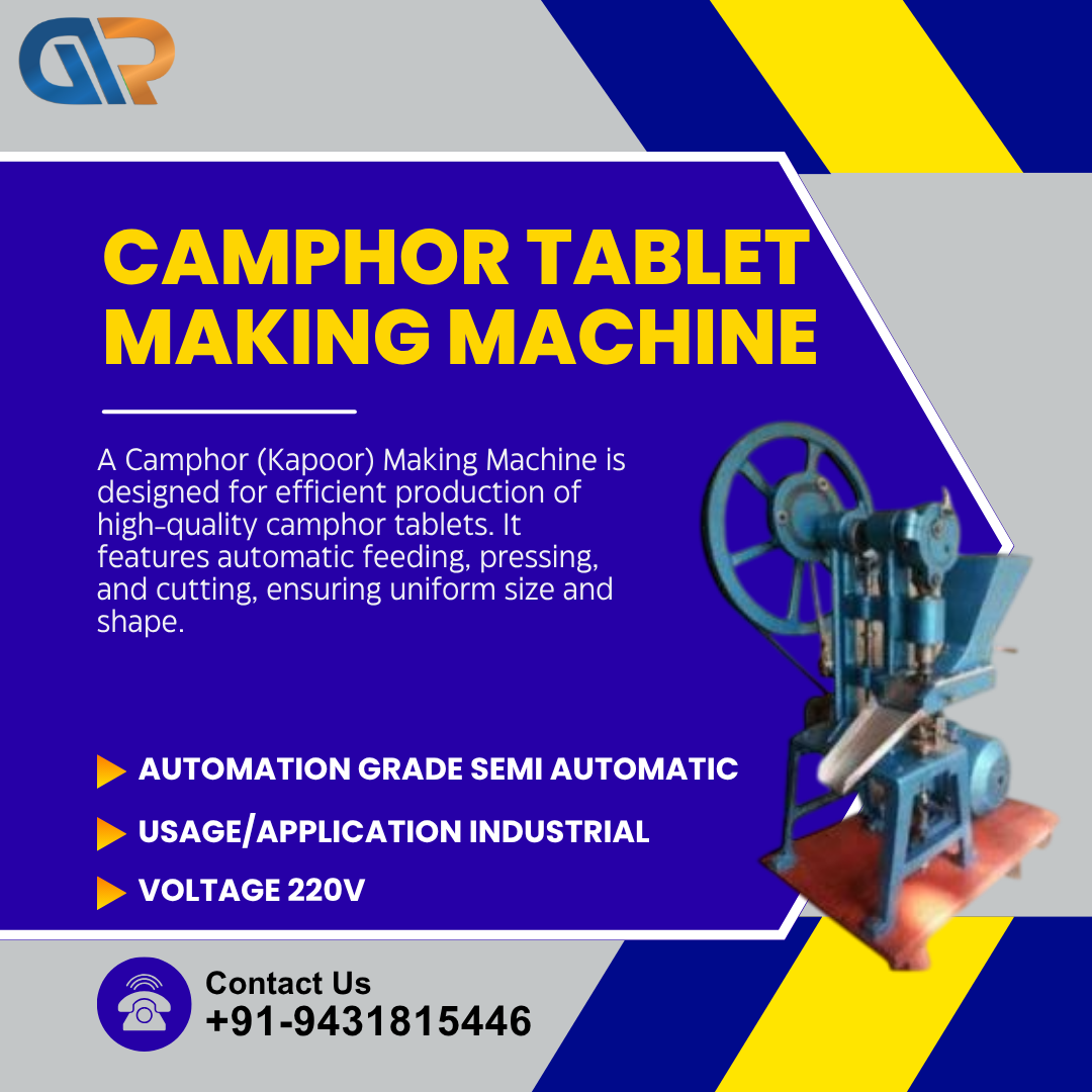 Camphor Tablet Punching Machine – High-Speed Kapoor Tablet Maker